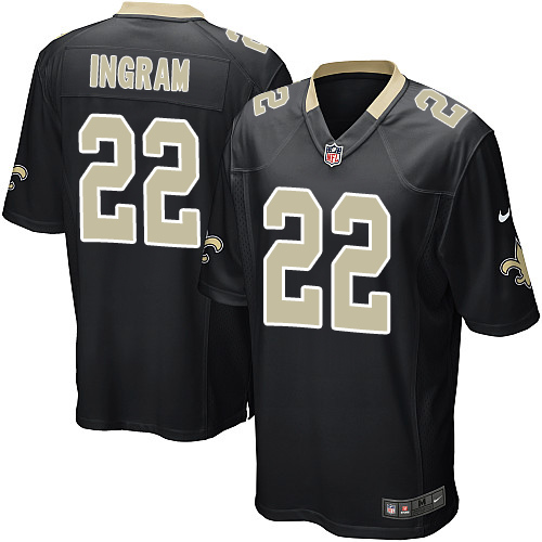 Youth Game Mark Ingram Nike Jersey Black Home - #22 NFL New Orleans Saints